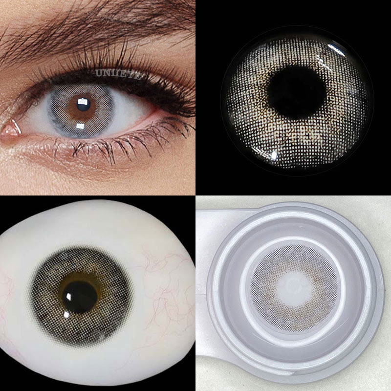 Uniieye Wild Cat Grey Prescription Colored Contact Lenses-UNIIEYE