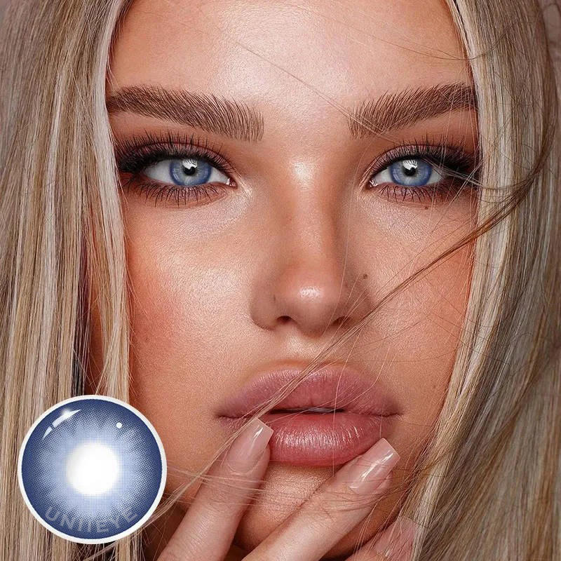 Uniieye Dolly Blue Prescription Colored Contact Lenses