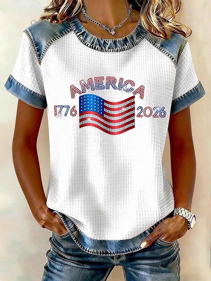 Women's 250th Anniversary Printed Short-Sleeved T-Shirt-America250