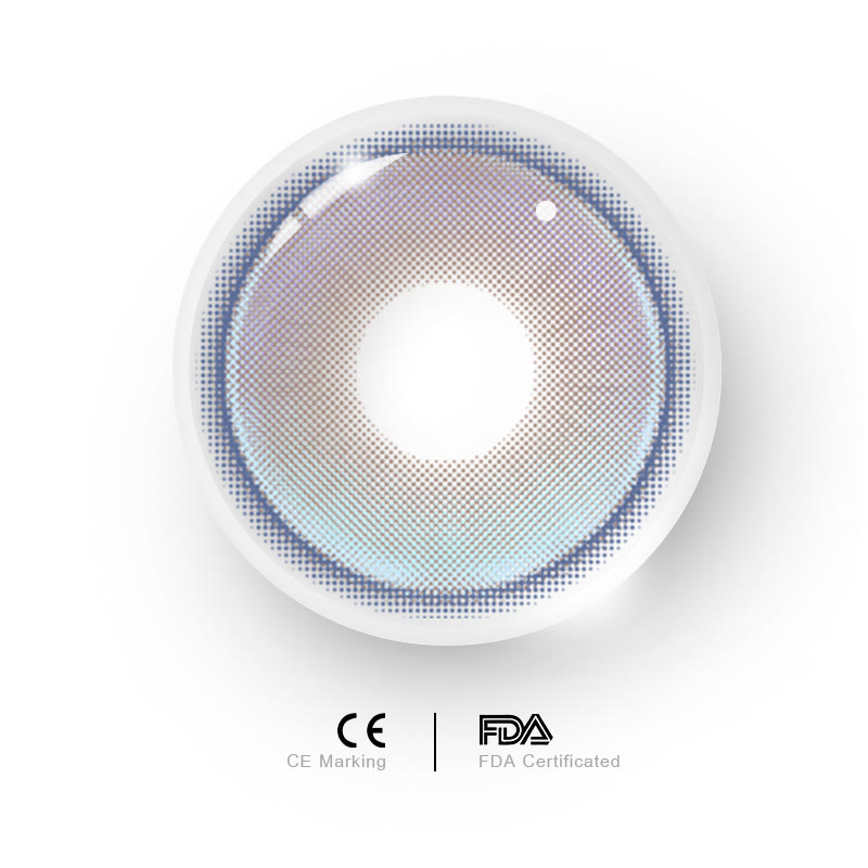 Uniieye Future World Blue Prescription Men Colored Contact Lenses