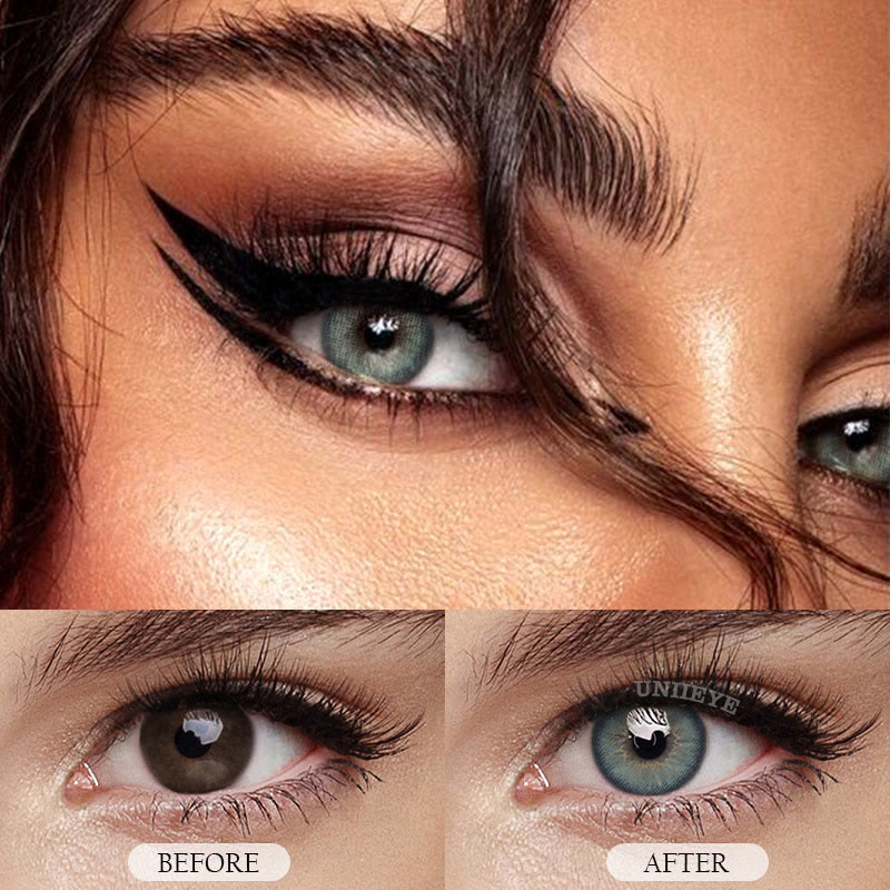 Uniieye Deepwater Zone Blue Prescription Colored Contact Lenses-UNIIEYE