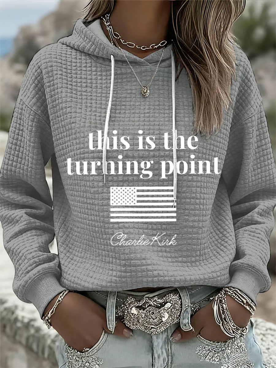 Women's Patriotic Waffle Hoodie-America250
