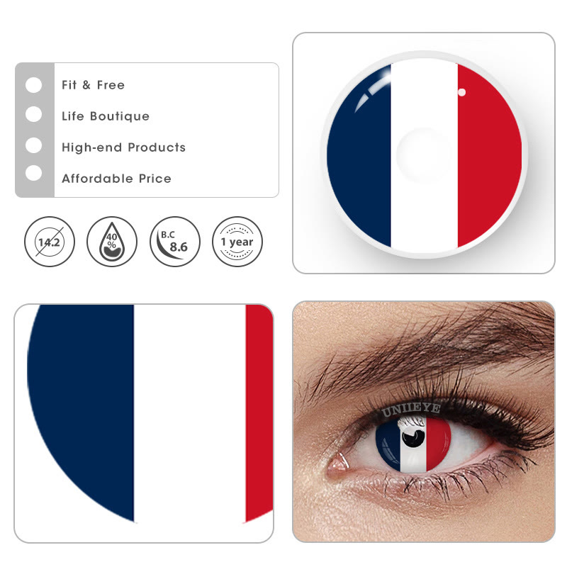 Uniieye France Prescription Cosplay Colored Contact Lenses-UNIIEYE