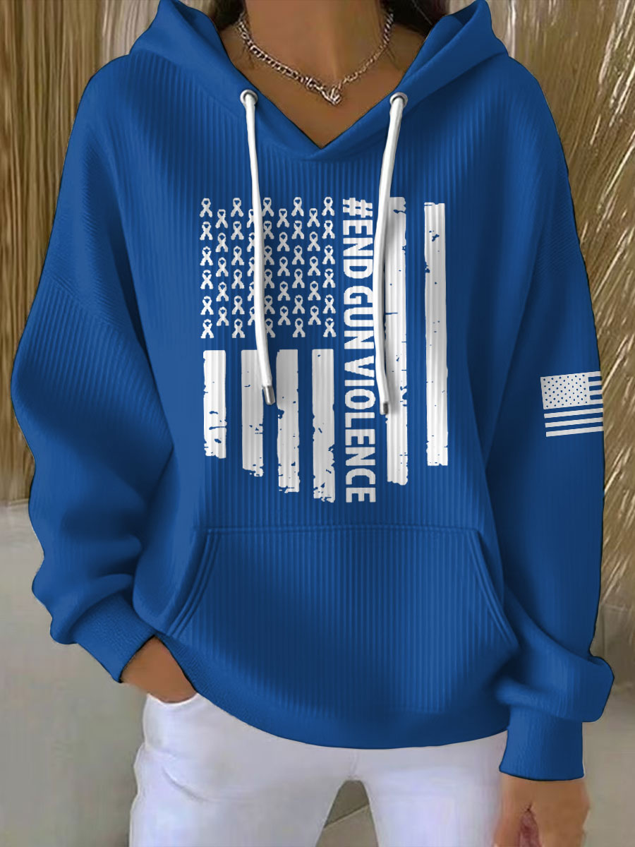 Women's End Gun Violence Printed Hoodie-America250