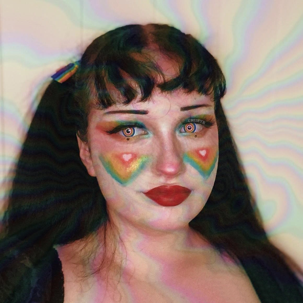 Uniieye Circle Rainbow Prescription Cosplay Colored Contact Lenses-UNIIEYE