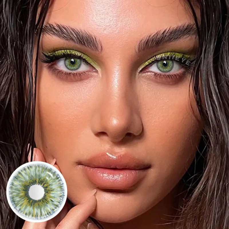 Uniieye Rebirth Cosmic Green Prescription Colored Contact Lenses