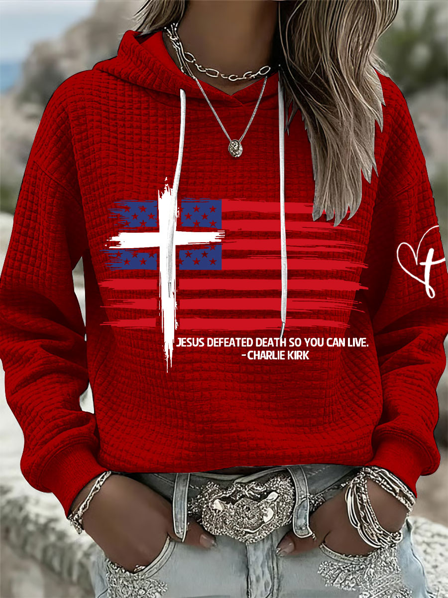 Women's Jesus defeated death so you can live hoodies-America250