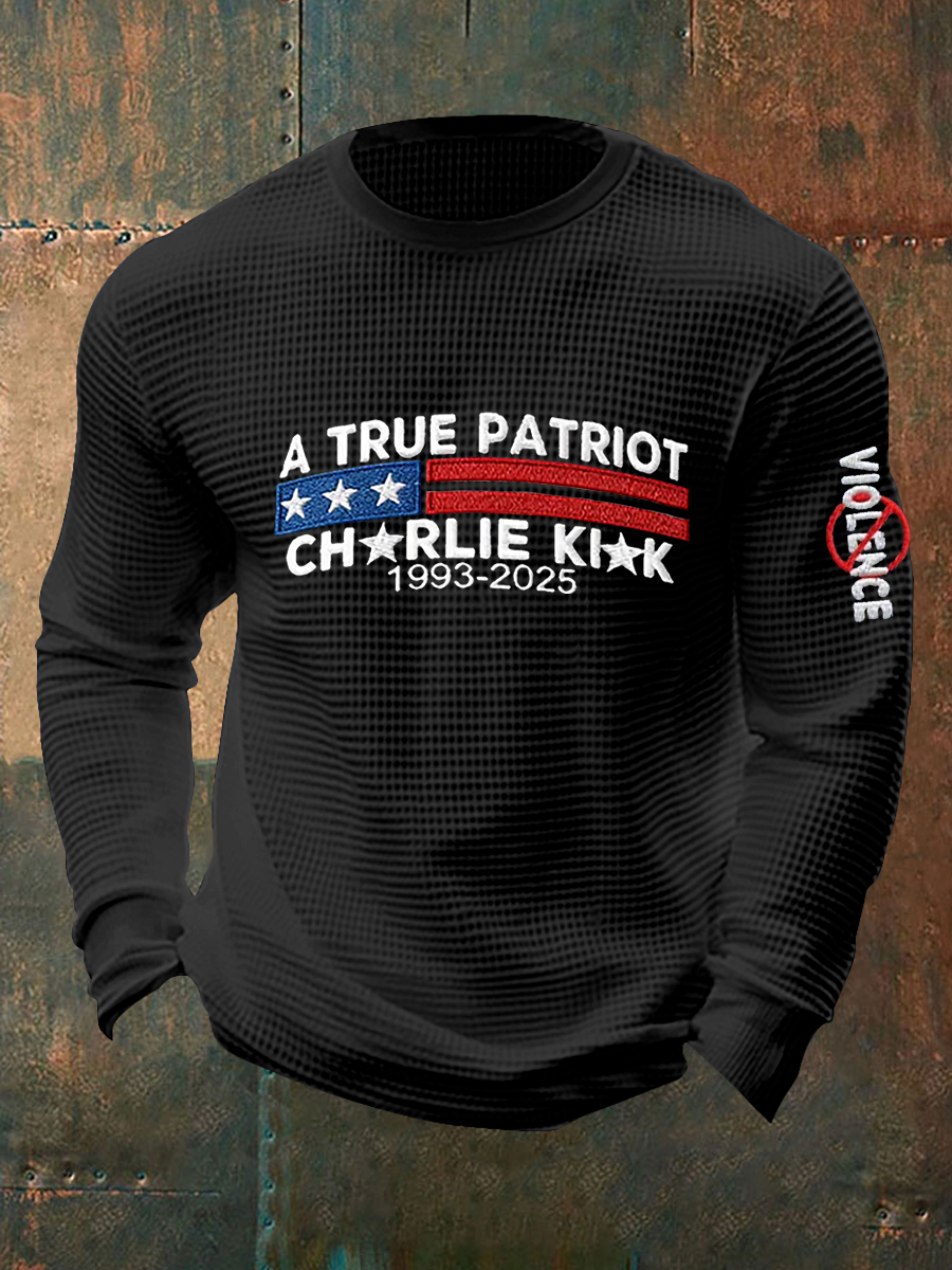 Men's Freedom Is Not Free R.I.P C.K  Waffle Long Sleeve T-Shirt-America250
