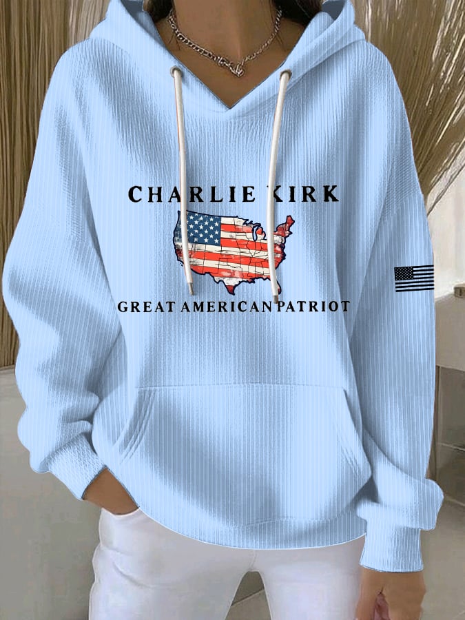 Women's Great American Patriotic Print Casual Sweatshirt-America250