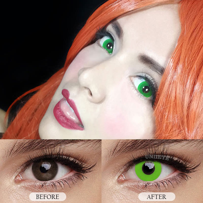 Uniieye Light Green Block Cosplay Colored Contact Lenses-UNIIEYE