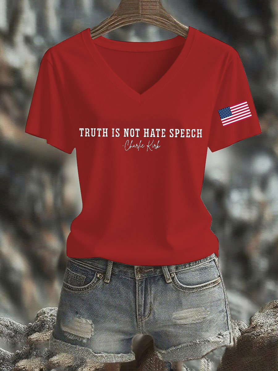 Women's Truth Is Not Hate Speech Printed T-shirt-America250