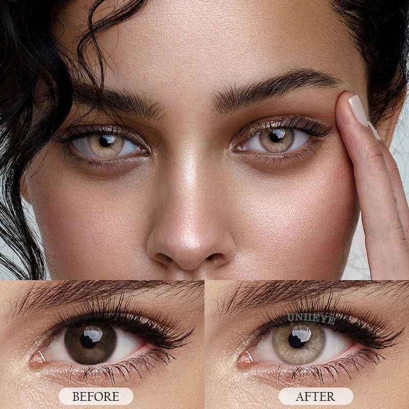 Uniieye Hidrocor II Ocre Prescription Colored Contact Lenses-UNIIEYE