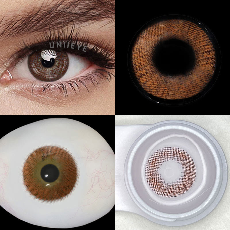 Uniieye Queen Brown Prescription Men Colored Contact Lenses