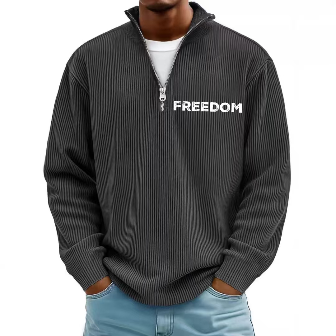 Men's Freedom Ribbed Quarter-Zip Sweatshirt-America250