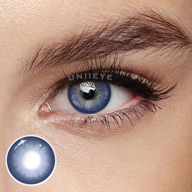 Uniieye Dolly Blue Prescription Colored Contact Lenses
