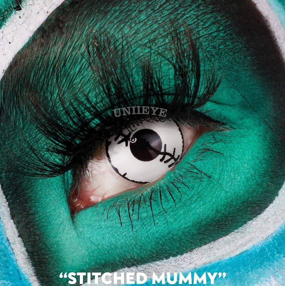 Uniieye Stitched Mummy Prescription Cosplay Colored Contact Lenses-UNIIEYE