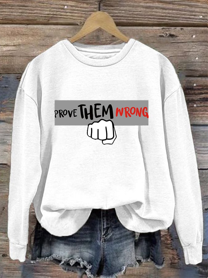 Women'S Casual Letter Print Long-Sleeved Sweatshirt-America250