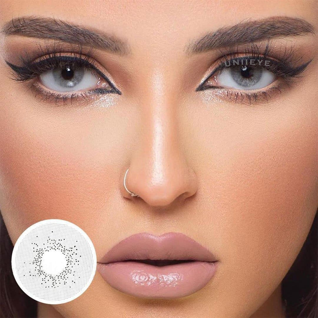 Uniieye Ocean Grey Prescription Colored Contact Lenses
