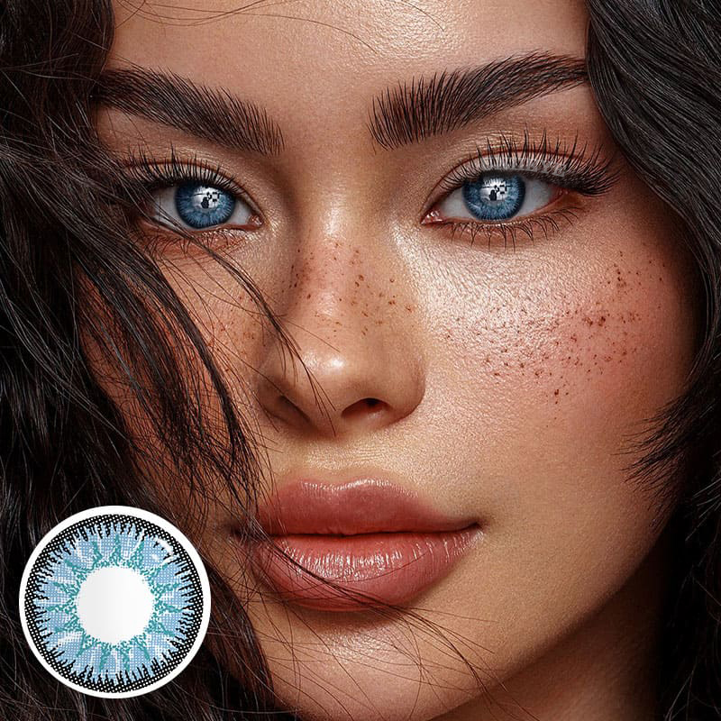 Uniieye Wild Nature Blue Prescription Colored Contact Lenses-UNIIEYE