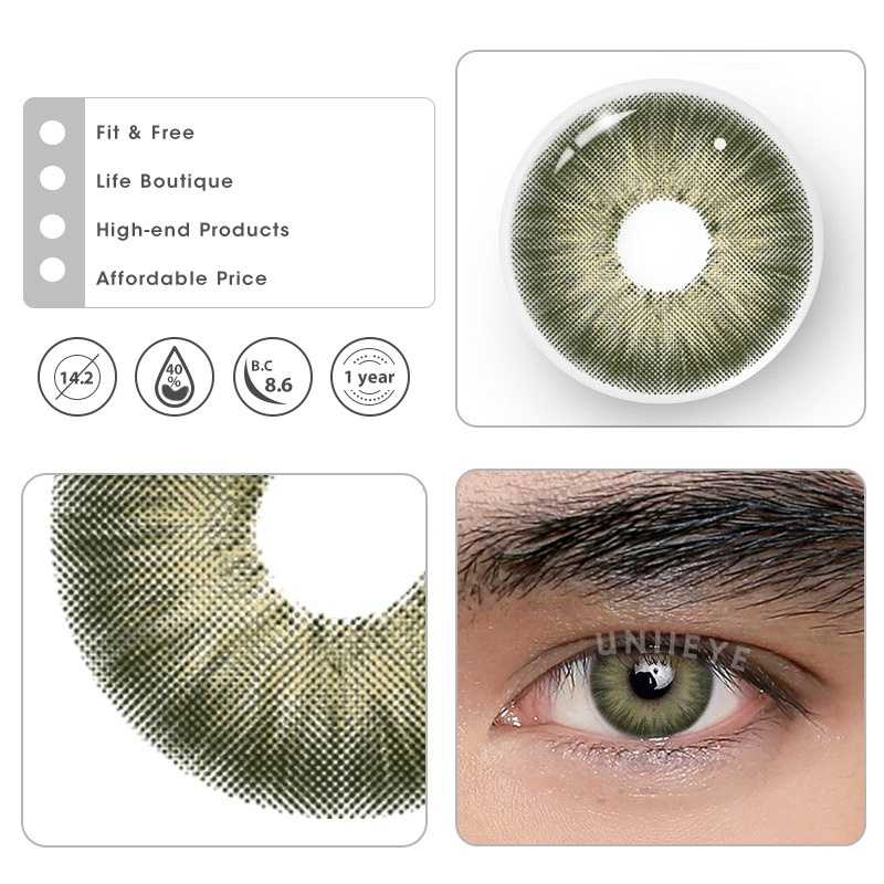 Uniieye New York III Green Men Colored Contact Lenses