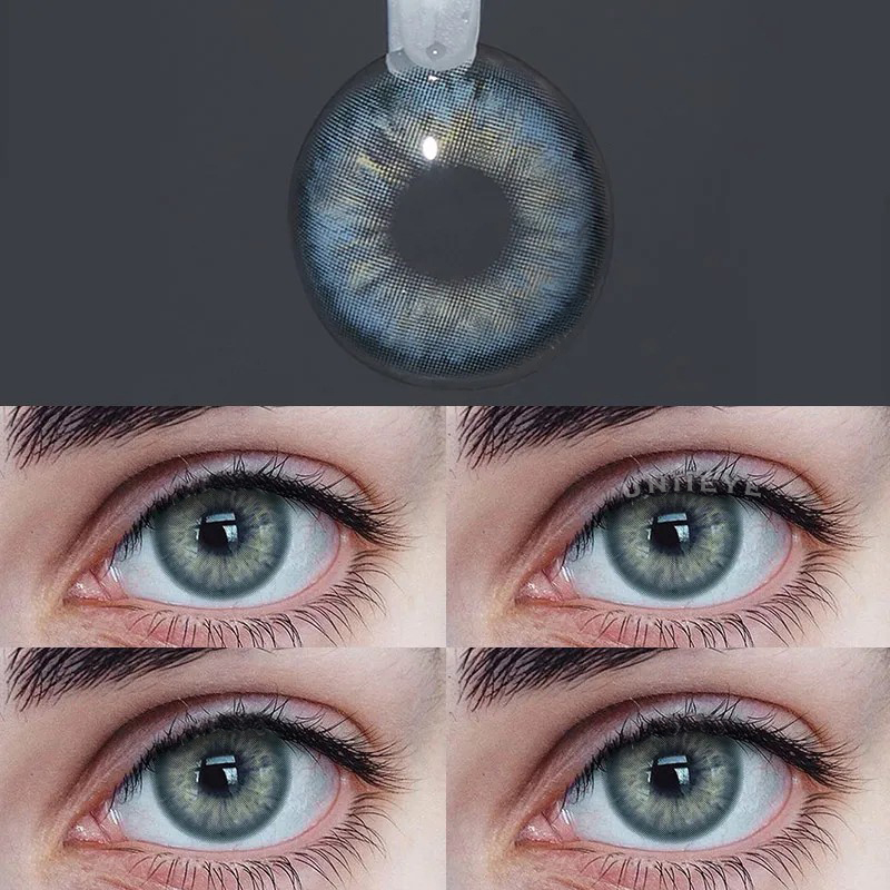 Uniieye Aegean Sea II Grey Prescription Colored Contact Lenses