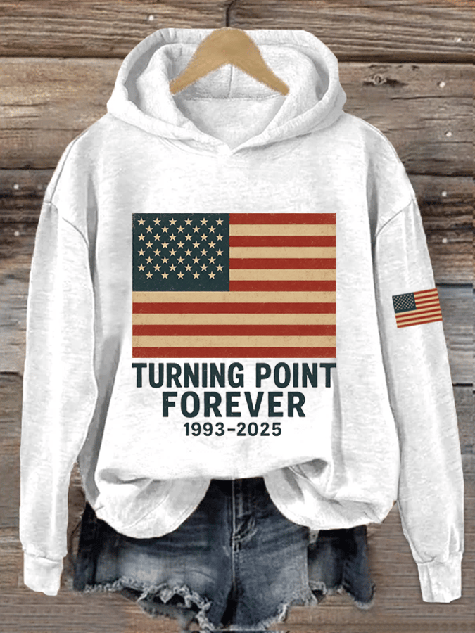 Women's Hot Print Hooded Sweatshirt-America250