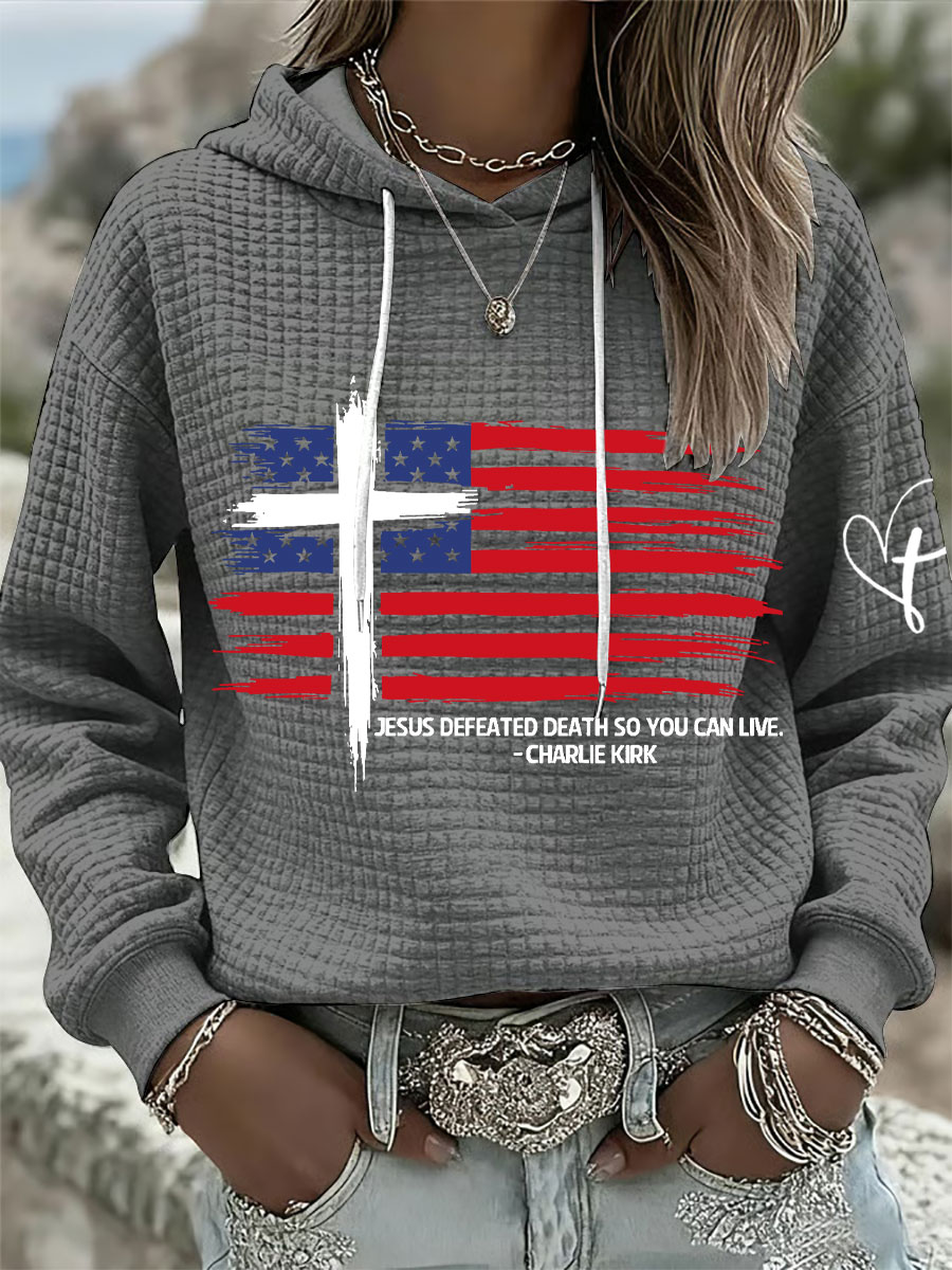 Women's Jesus defeated death so you can live hoodies-America250