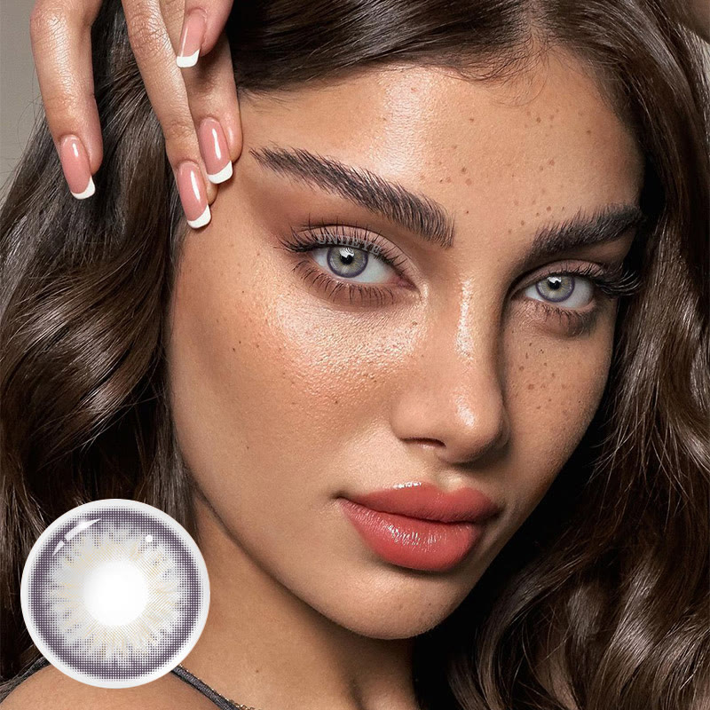 Uniieye Sicilian Grey Prescription Colored Contact Lenses-UNIIEYE