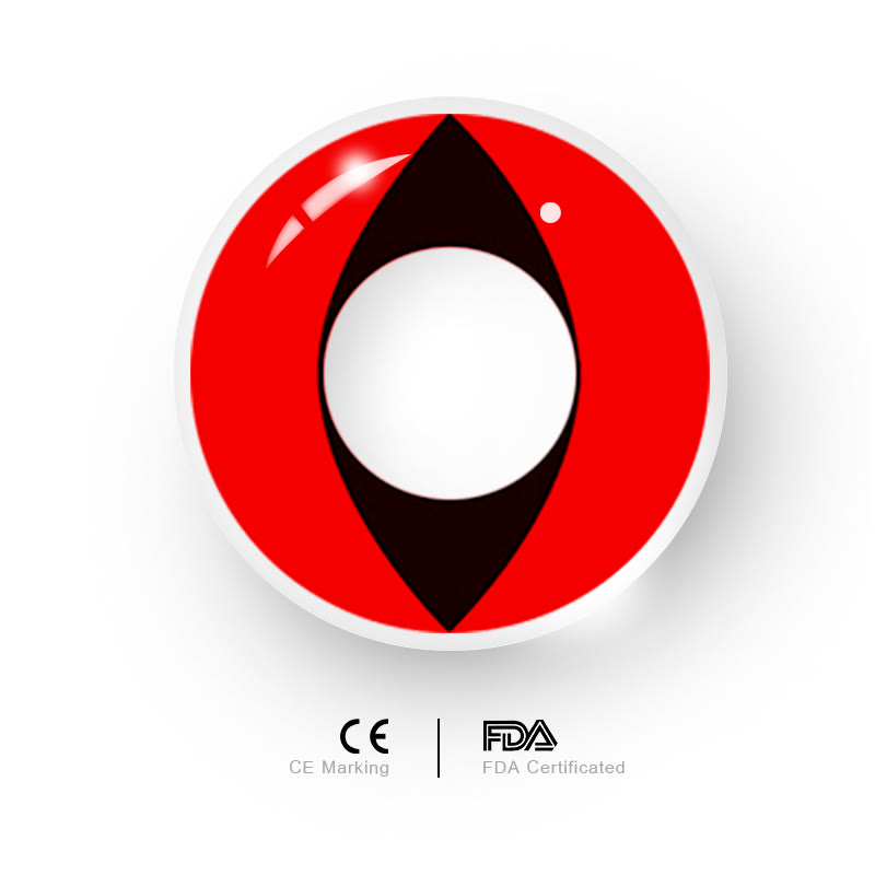 Uniieye Red Cat Eyes Cosplay Colored Contact Lenses-UNIIEYE