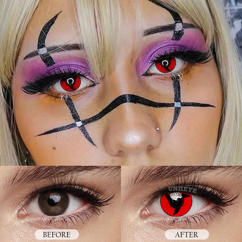 Uniieye Sharingan Cosplay Colored Contact Lenses-UNIIEYE