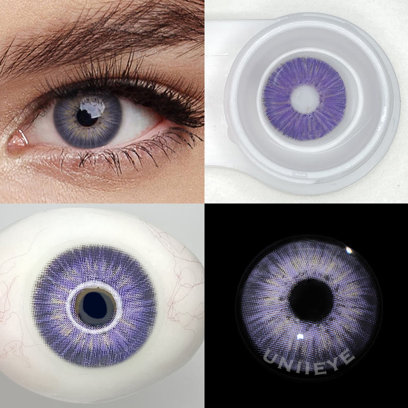 Uniieye New York III Violet Prescription Colored Contact Lenses