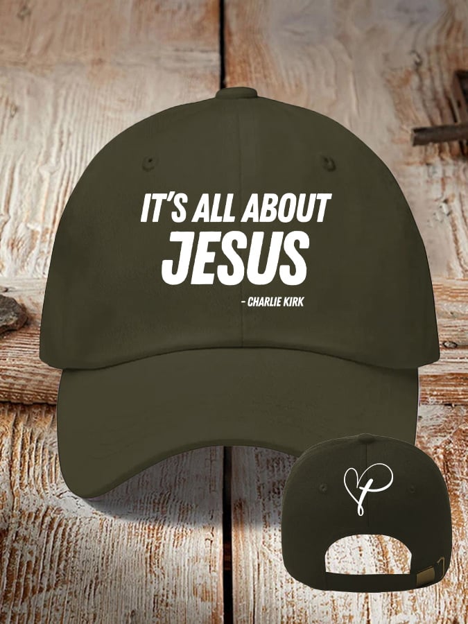 Retro It's All About Jesus Print Baseball Cap-America250