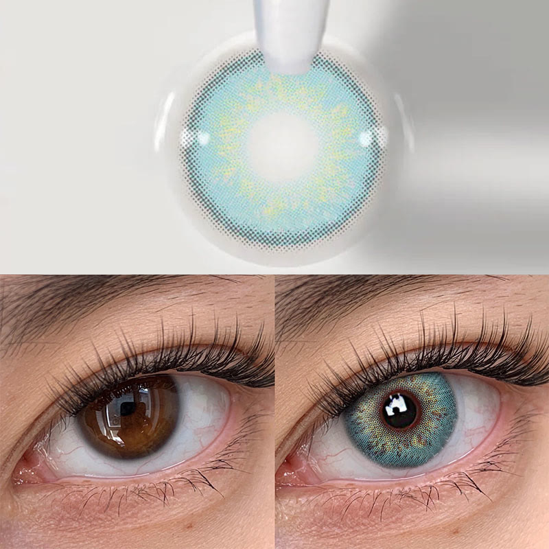 Uniieye Russian Girl Blue Prescription Colored Contact Lenses-UNIIEYE