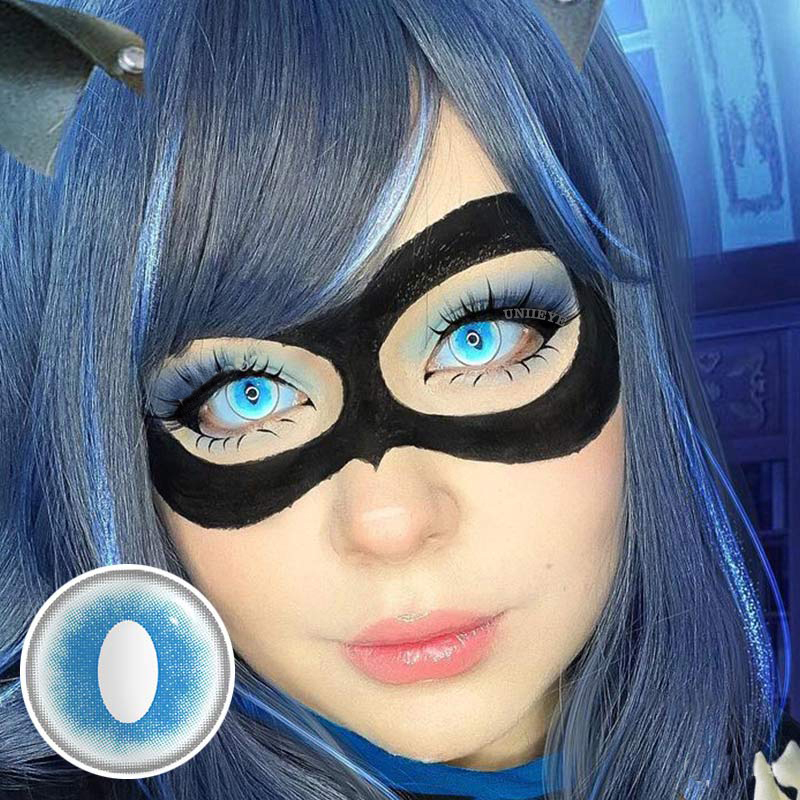 Uniieye Blind Ragdoll Cat Blue Prescription Cosplay Colored Contact Lenses-UNIIEYE