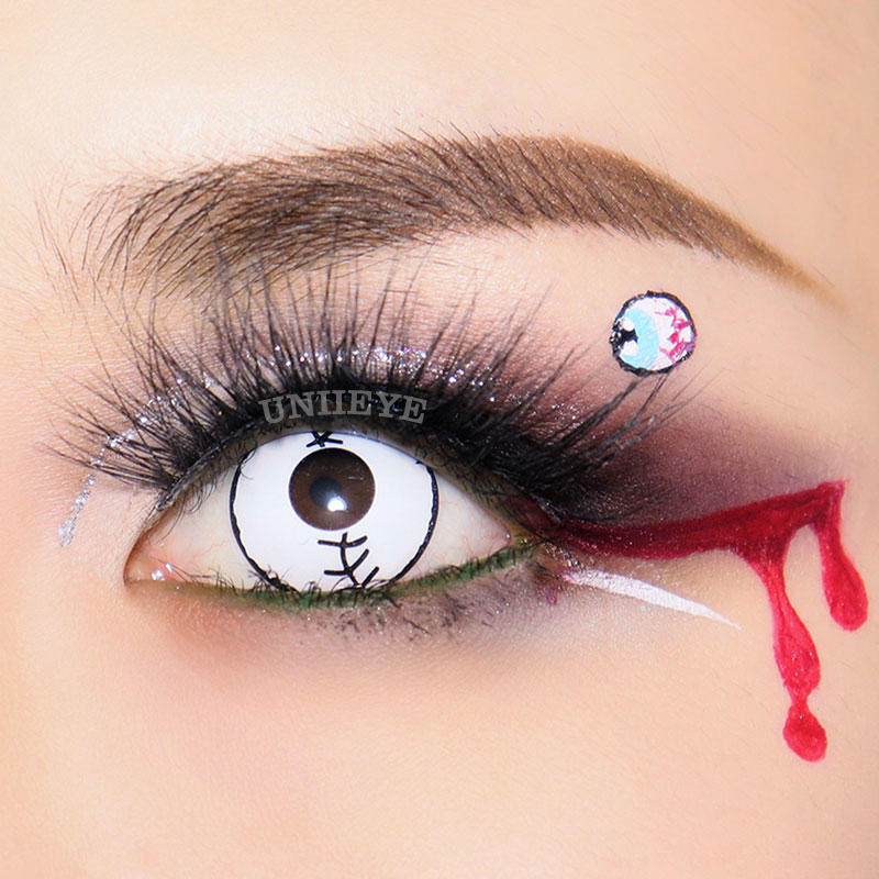 Uniieye Stitched Mummy Prescription Cosplay Colored Contact Lenses-UNIIEYE