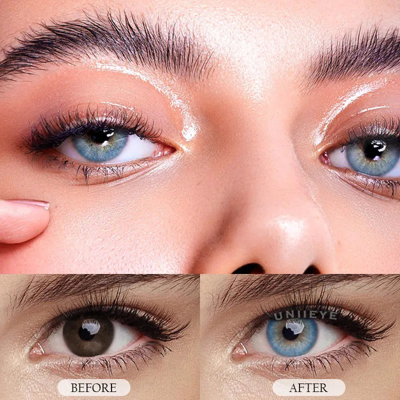 Uniieye Sin Blue Prescription Colored Contact Lenses