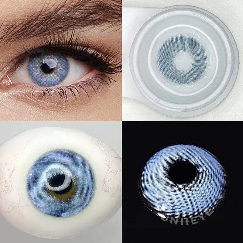Uniieye Rome Times Blue Prescription Colored Contact Lenses