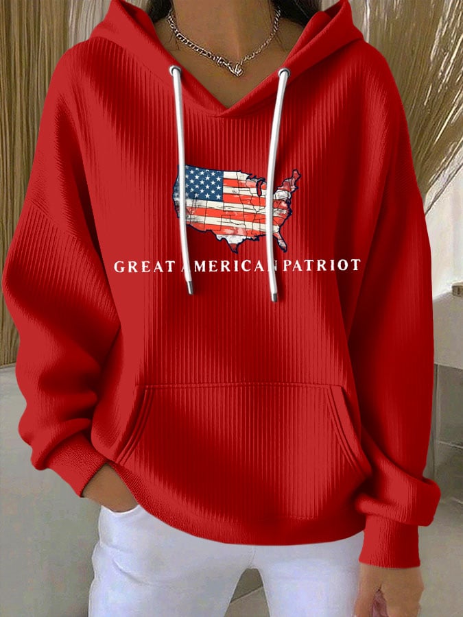 Women's Hot Printed Hoodie-America250