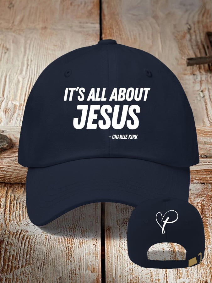 Retro It's All About Jesus Print Baseball Cap-America250