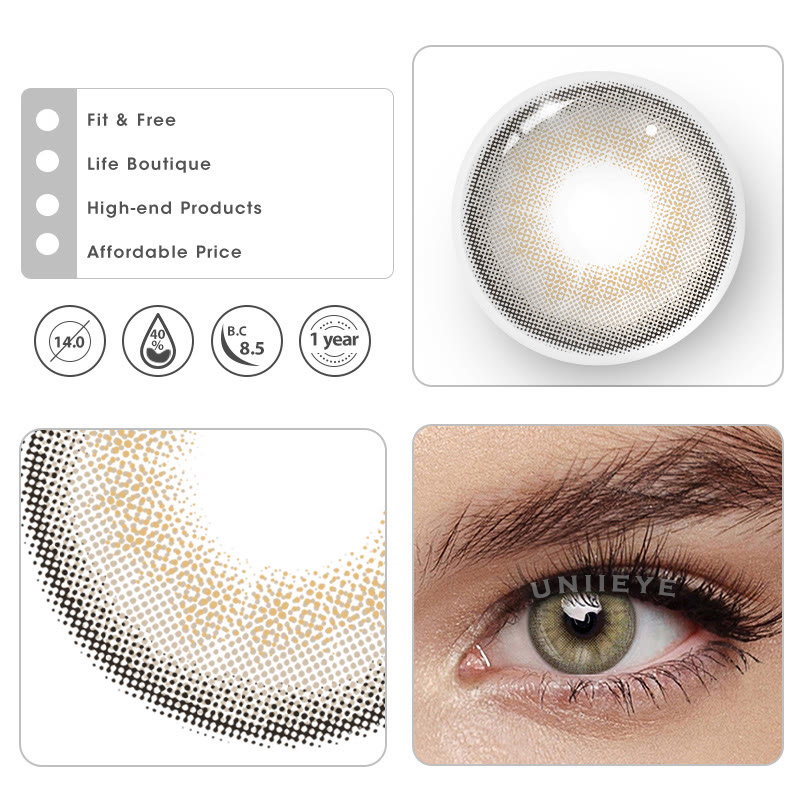 Uniieye Trinity Brown Colored Contact Lenses
