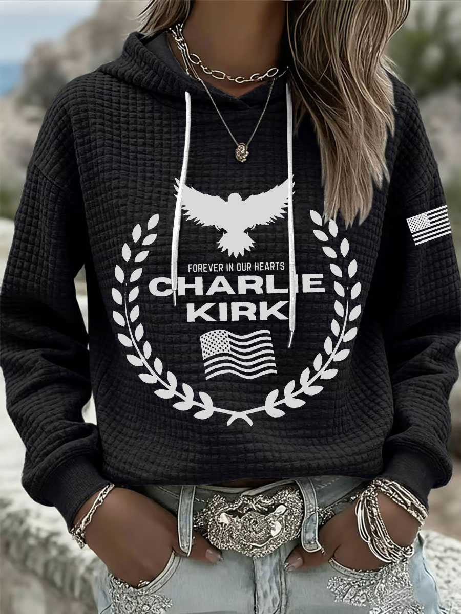 Women's Patriotic Waffle Hoodie-America250
