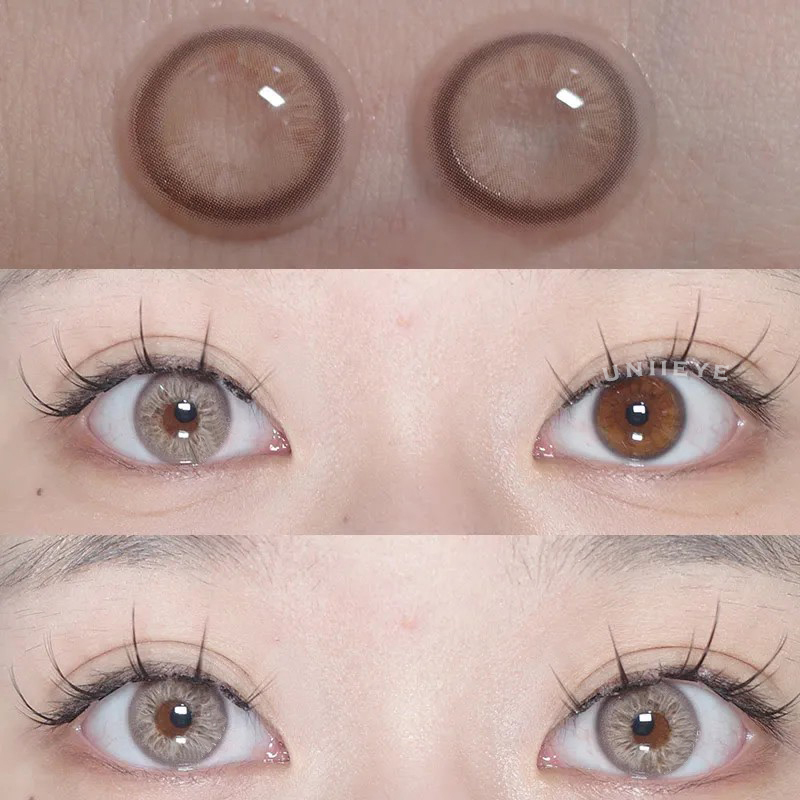 Uniieye Unspoken Mirage Brown Prescription Colored Contact Lenses