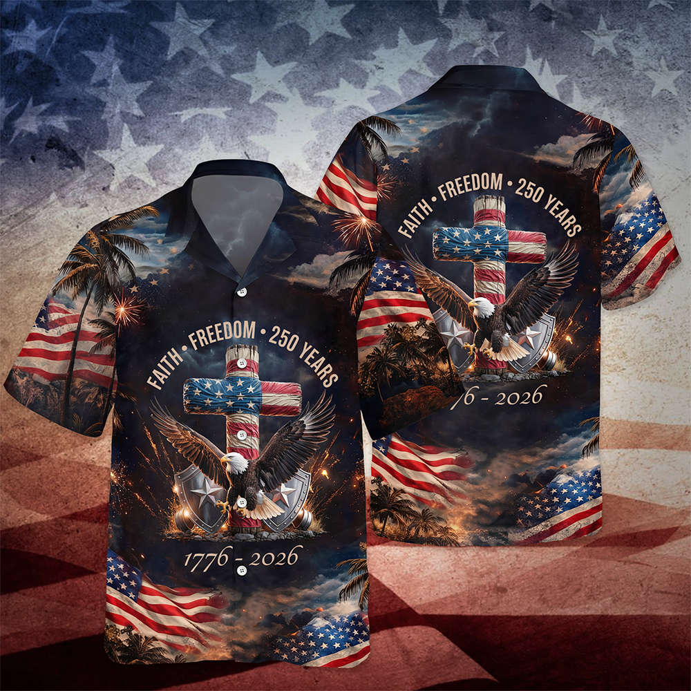 250 Years of Freedom 1776 - 2026 Eagle Patriotic Hawaii Shirt-America250