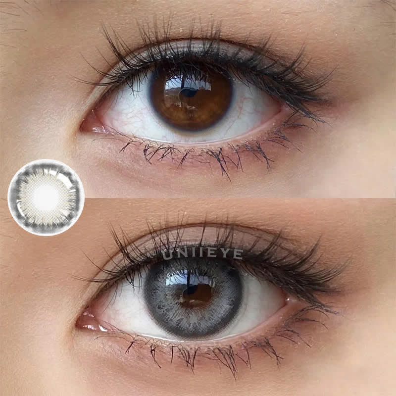 Uniieye Y2K Boho Grey Prescription Colored Contact Lenses