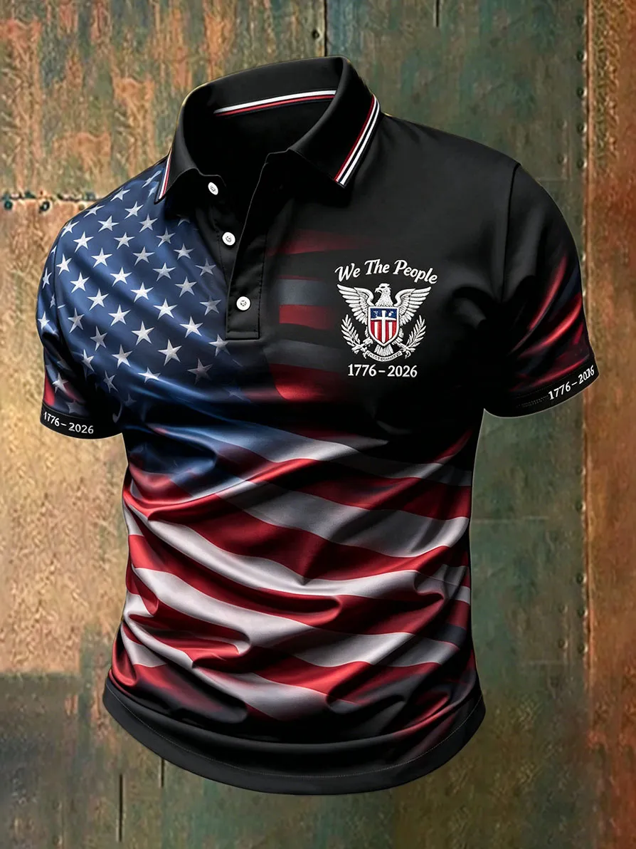 Men's America Anniversary Short-Sleeve Polo Shirt-America250