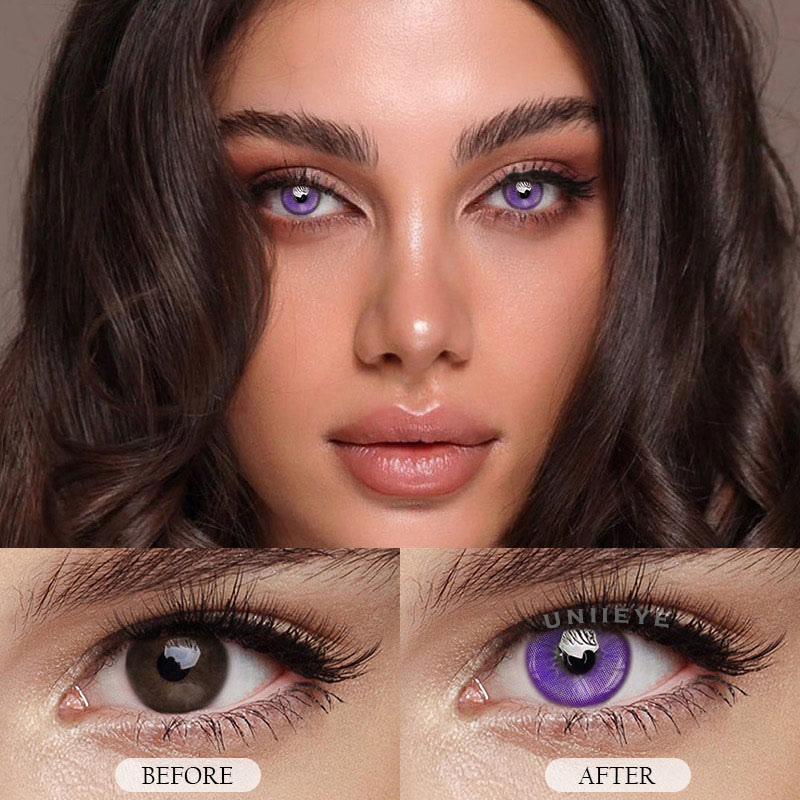 Uniieye Magic Coral Violet Prescription Colored Contact Lenses