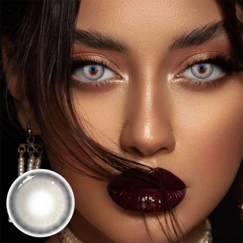 Uniieye Chanel Lady Himalaya Grey Prescription Colored Contact Lenses-UNIIEYE