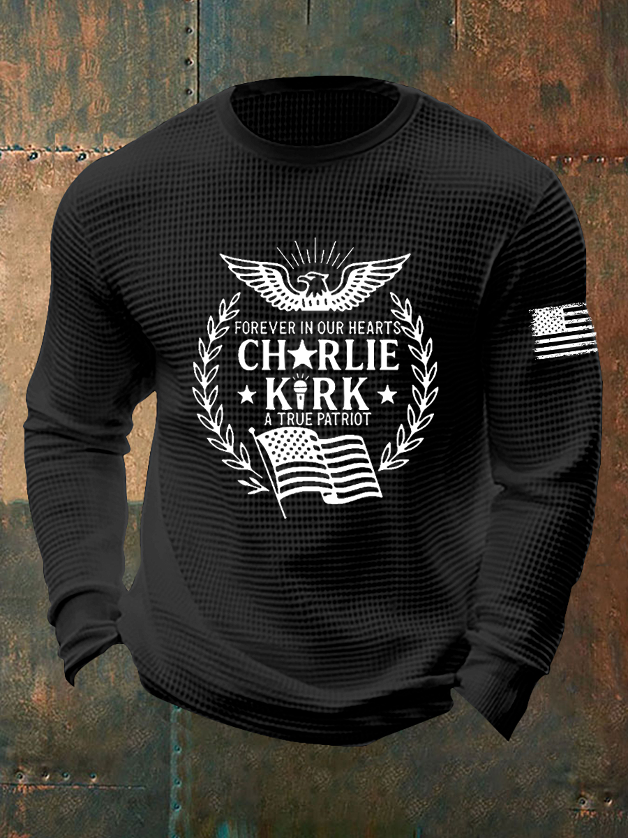 Men's  R.I.P C.K Waffle Long Sleeve T-Shirt-America250