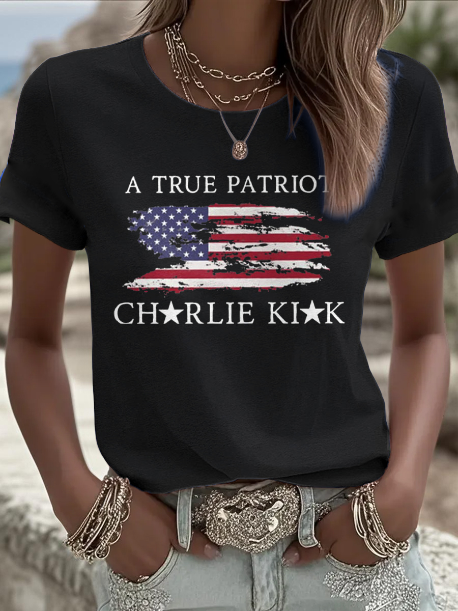Women's TP Flag Printed T-shirt-America250