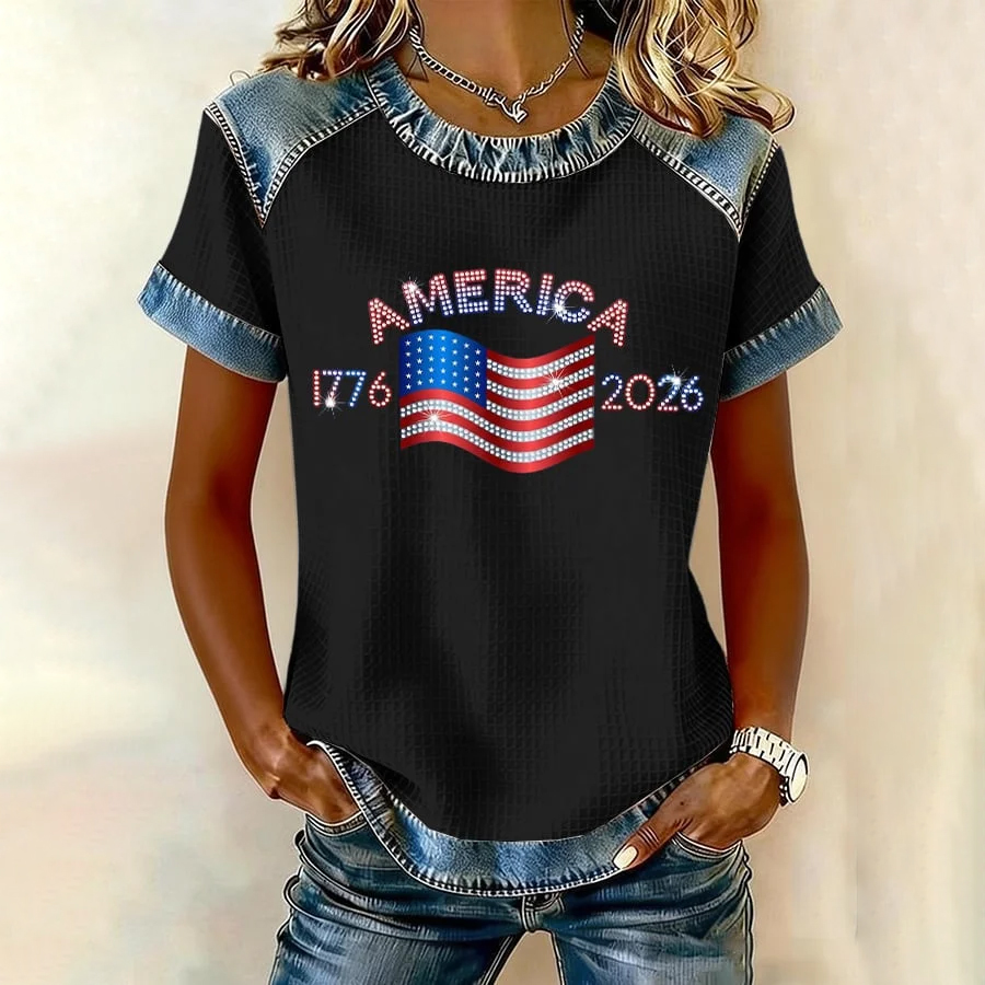 Women's 250th Anniversary Printed Short-Sleeved T-Shirt-America250